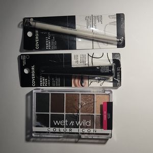 Cover Girl Onyx Liner Perfect Point White WetnWild Color Icon Eye Shadow Palette